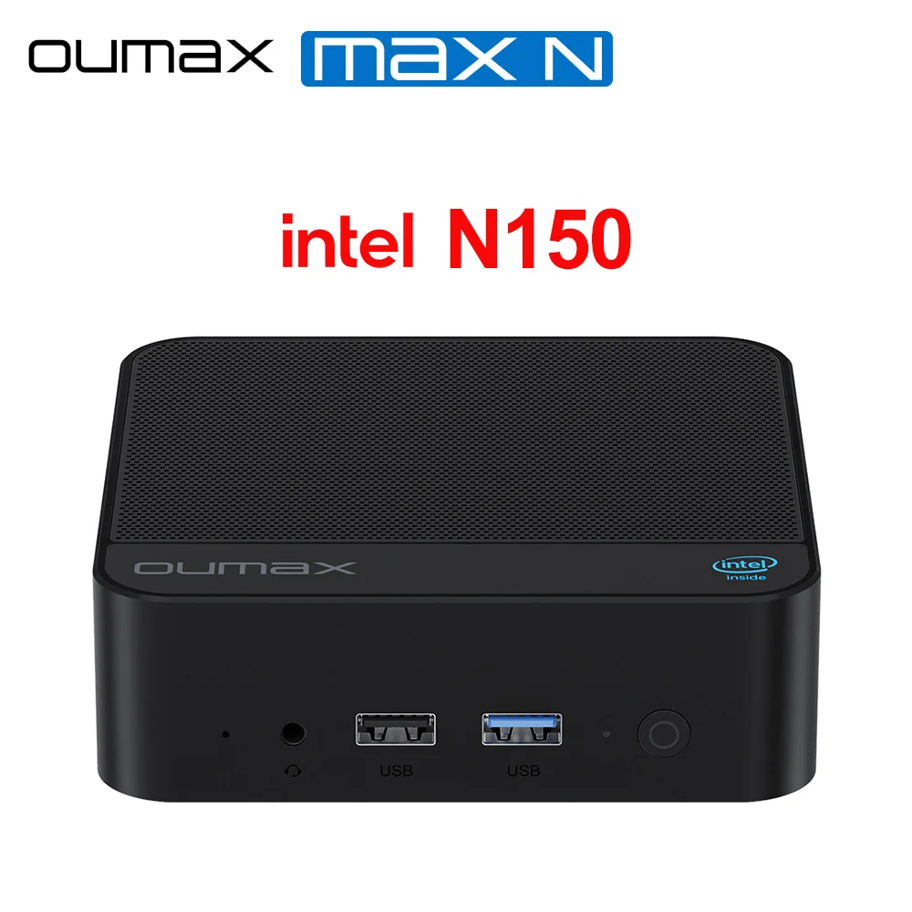 Wholesale OUMAX Intel N150 16GB 500GB Mini PC Quiet Dual 1000M LAN Desktop Computer For Office VS SOYO M2 Firebat T8 Pro GMktec