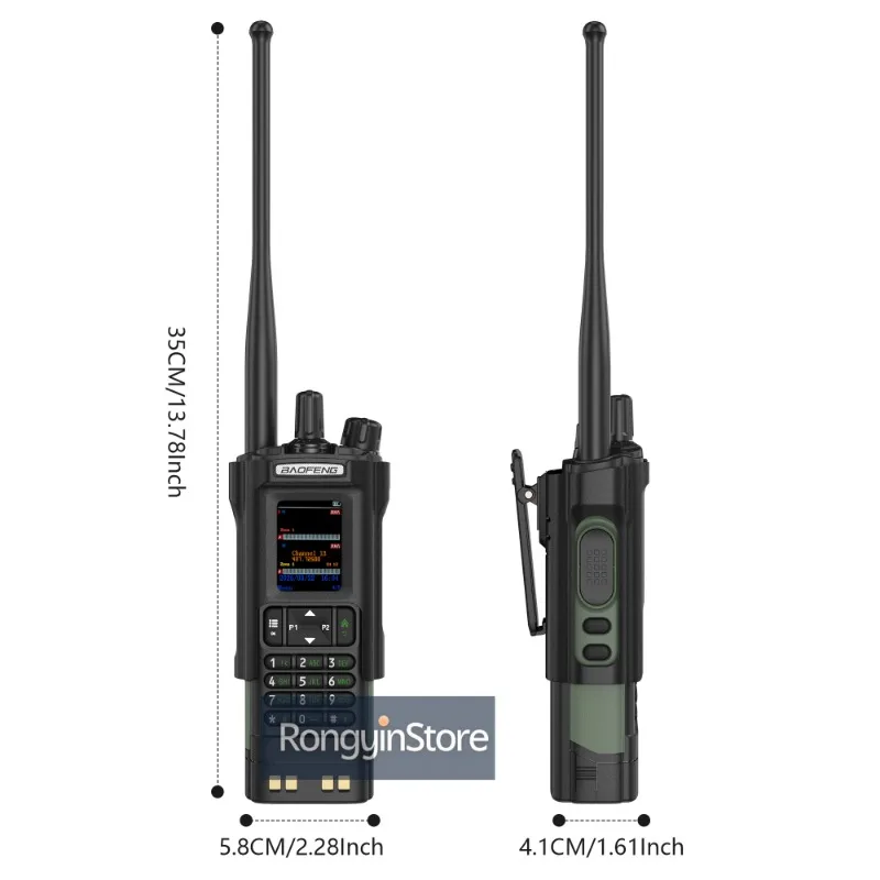 Baofeng DM-32 com coldre de cinto rádio dmr walkie talkie digital gps aprs 999 canais modo duplo analógico slot de tempo duplo para caminhadas