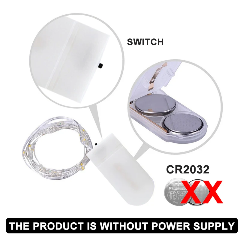 ไฟนางฟ้าทองแดงลวดไฟ LED String คริสต์มาส Garland ในร่มห้องนอนหน้าแรกงานแต่งงานตกแต่งปีใหม่ USB แบตเตอรี่ขับเคลื่อน