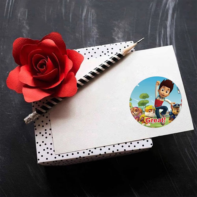 500 шт., наклейки с рисунком «Щенячий патруль», «сделай сам», каваи, аниме, рисунок, детская награда, конверт, уплотнительные граффити, декоративные наклейки
