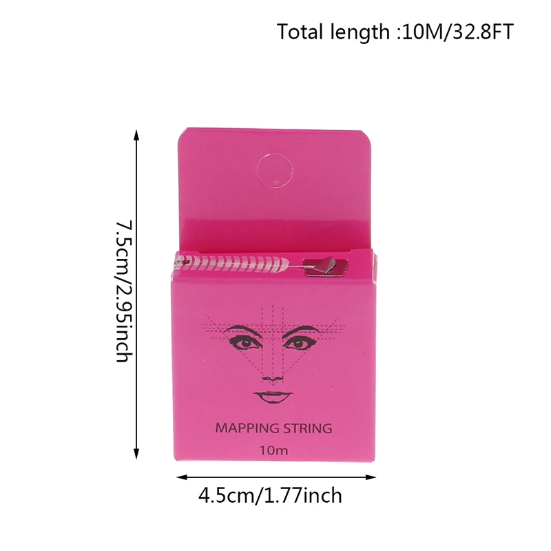3 สี 10M Eyebrow Tattoo Mapping String ด้ายหมึก Marker