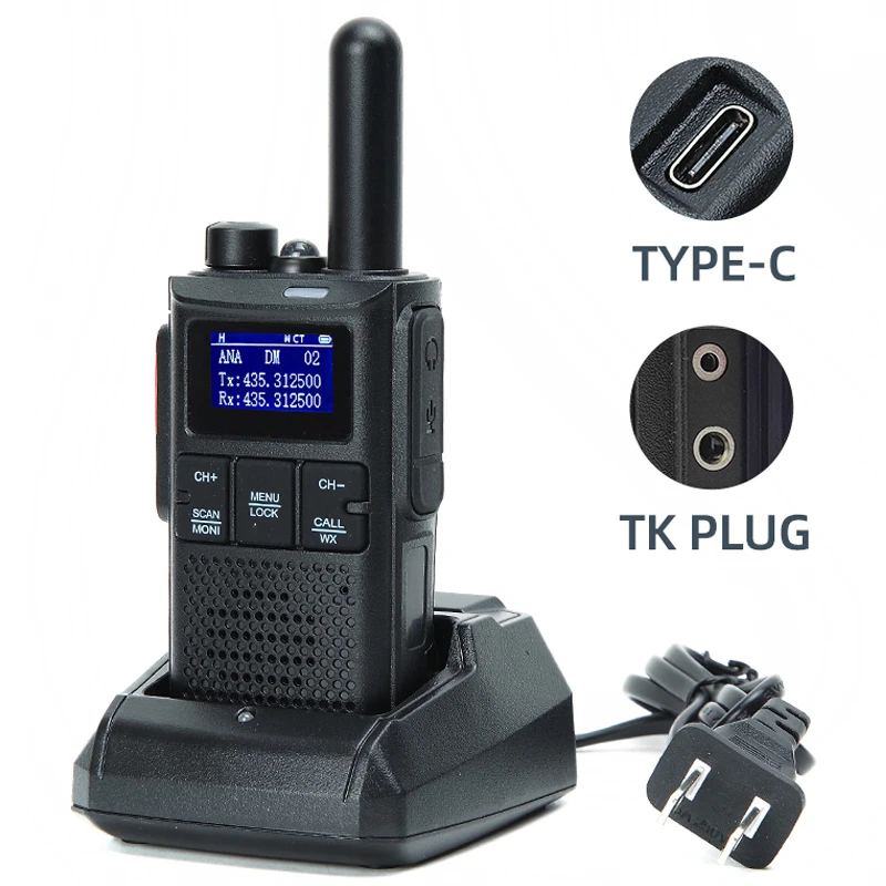 Dmr Radio Pmr446 Walkie Talkie Long Range Ctcss/Dcs Vox Scan For Baofeng Radio Dm 1701