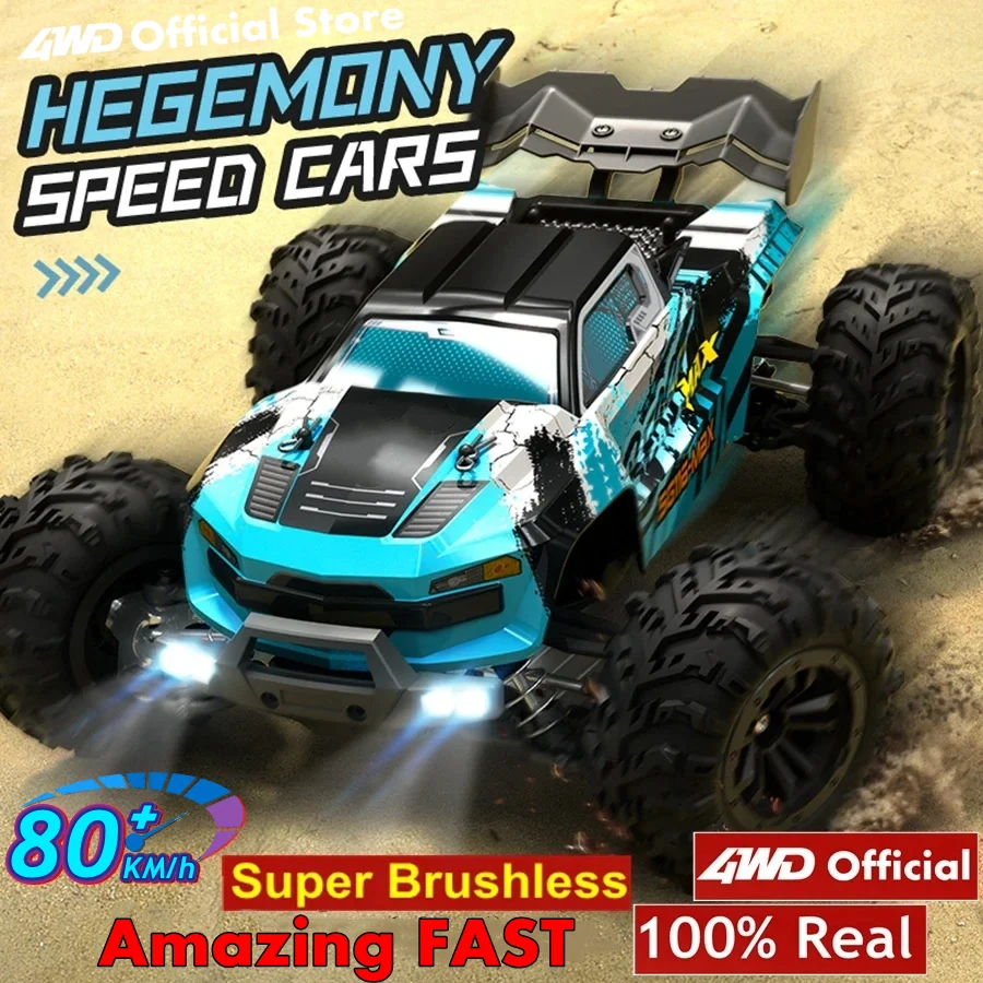 Super Brushless 80 กม.หรือ 50 กม./ชม.4WD RC รถ LED รีโมทคอนโทรลรถยนต์ความเร็วสูง Drift Racing 4x4 Off Road รถบรรทุกเด็กผู้ใหญ่ของเล่น
