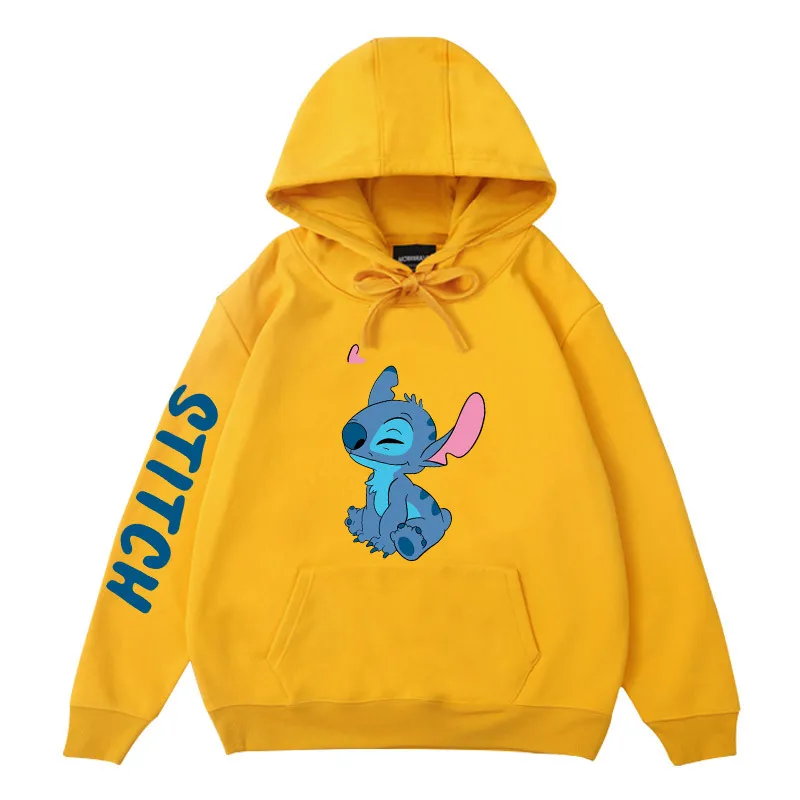 Disney Winter Paare Hoodie Stitch Pullover Lose Jacke Kleidung Damen Tops