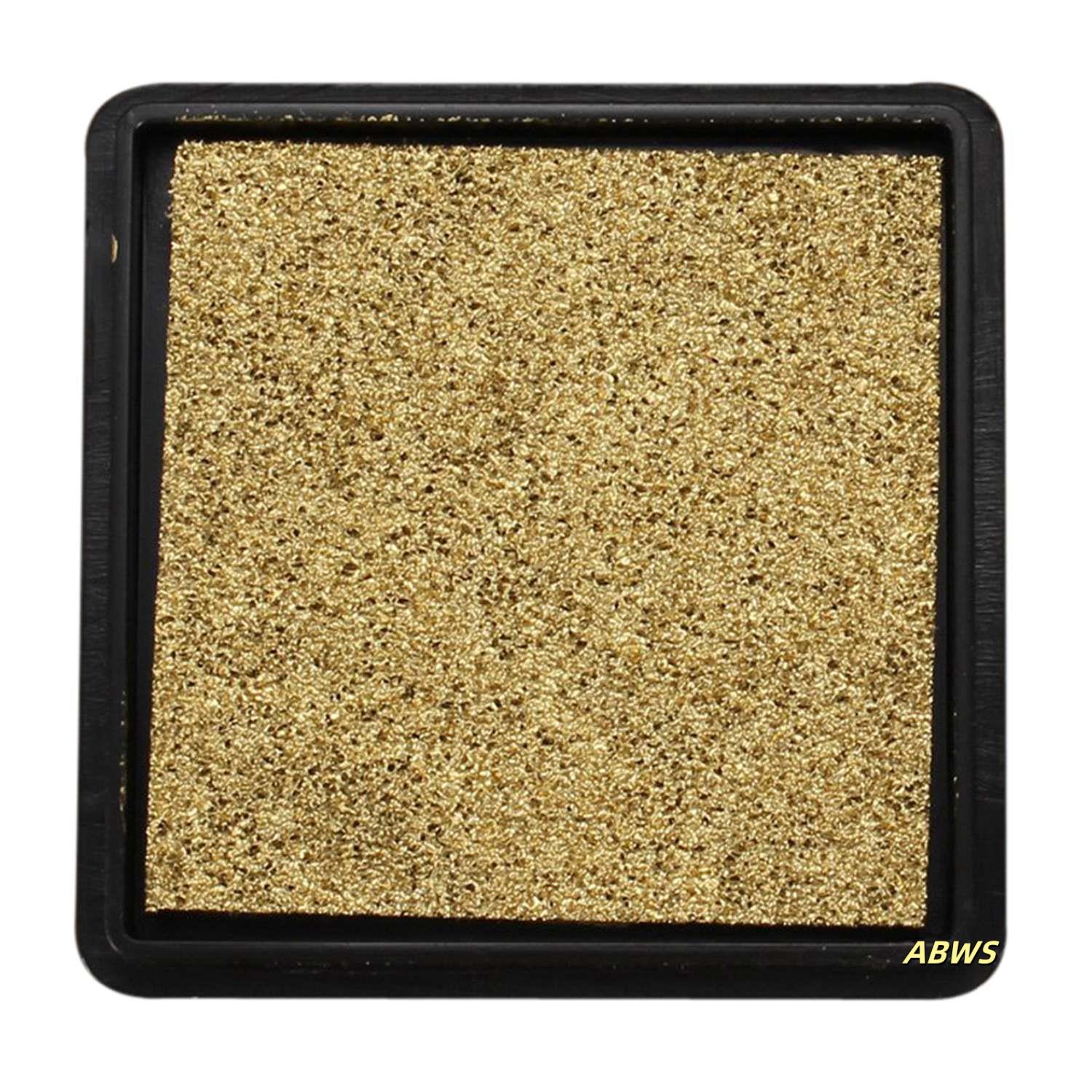 2 stuks inktkussen stempelkussen voor bruiloftsbriefdocument, goud en zilver