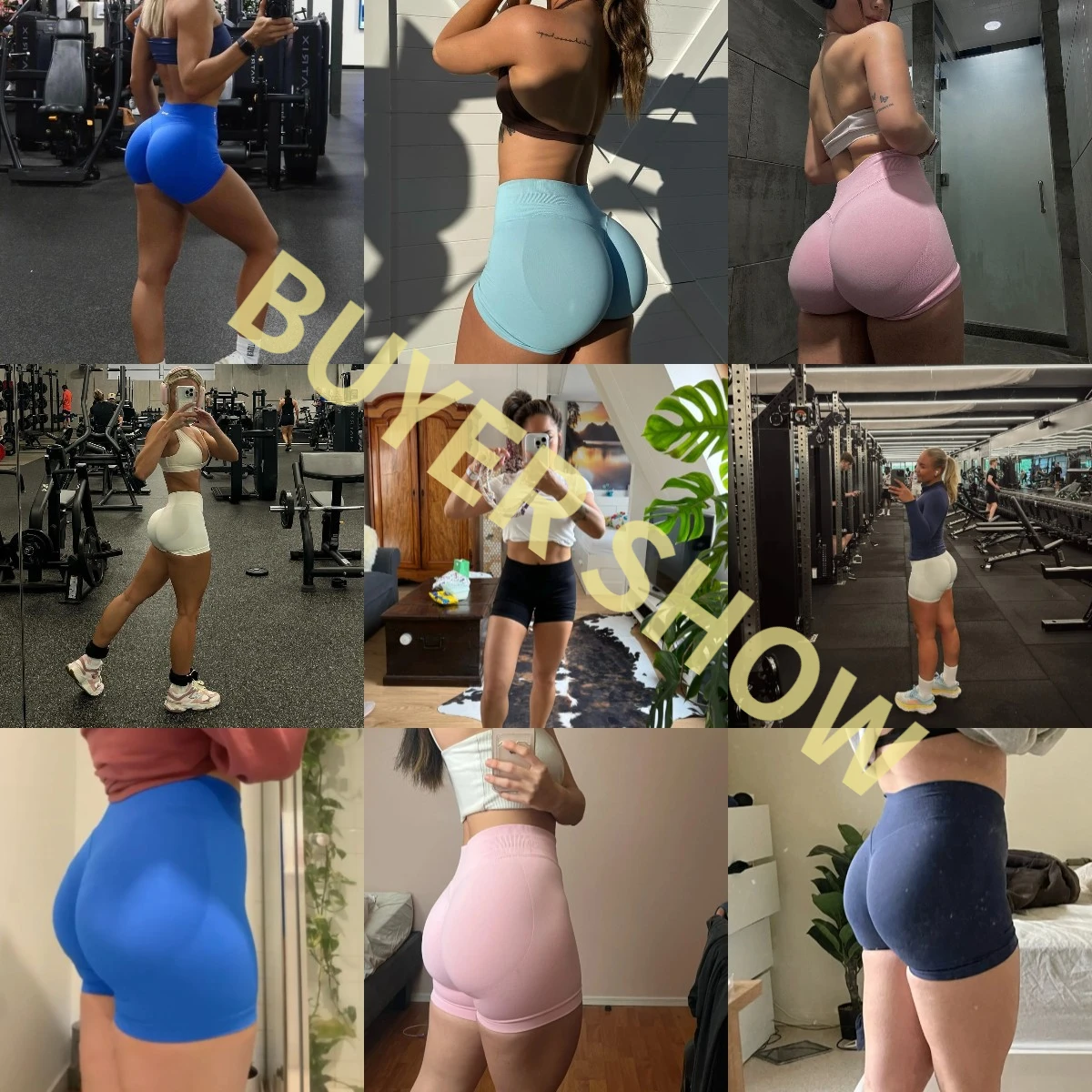 Pantalones cortos de Yoga con banda baja acanalada, pantalones cortos sin costuras para entrenamiento, pantalones cortos de gimnasio, pantalones cortos elásticos para correr, ropa de Fitness