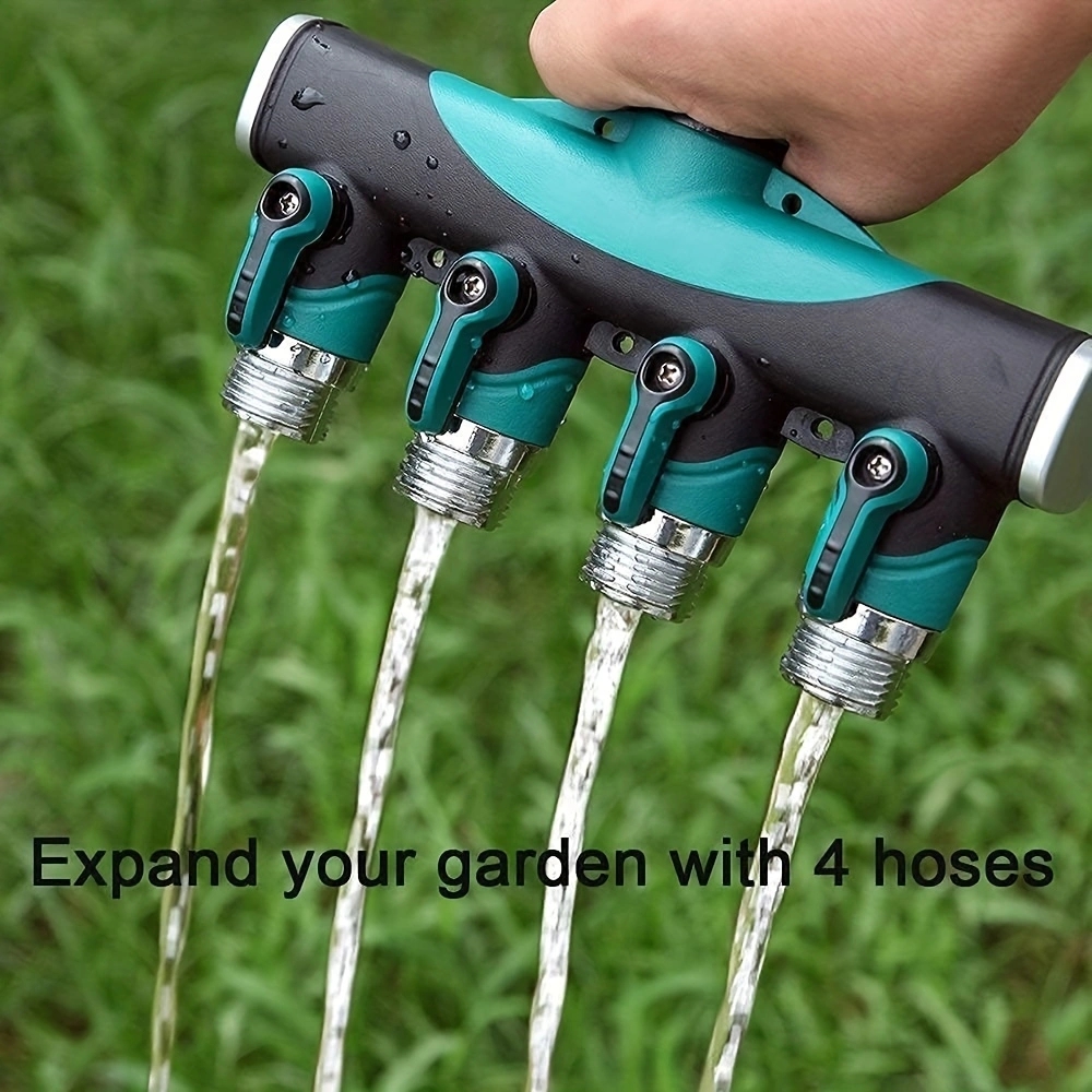 3/4 "4 Way 2 Way Hose Connector Splitter Garden Water Splitter ก๊อกน้ําอะแดปเตอร์ท่อปิดวาล์วสําหรับ Home Garden