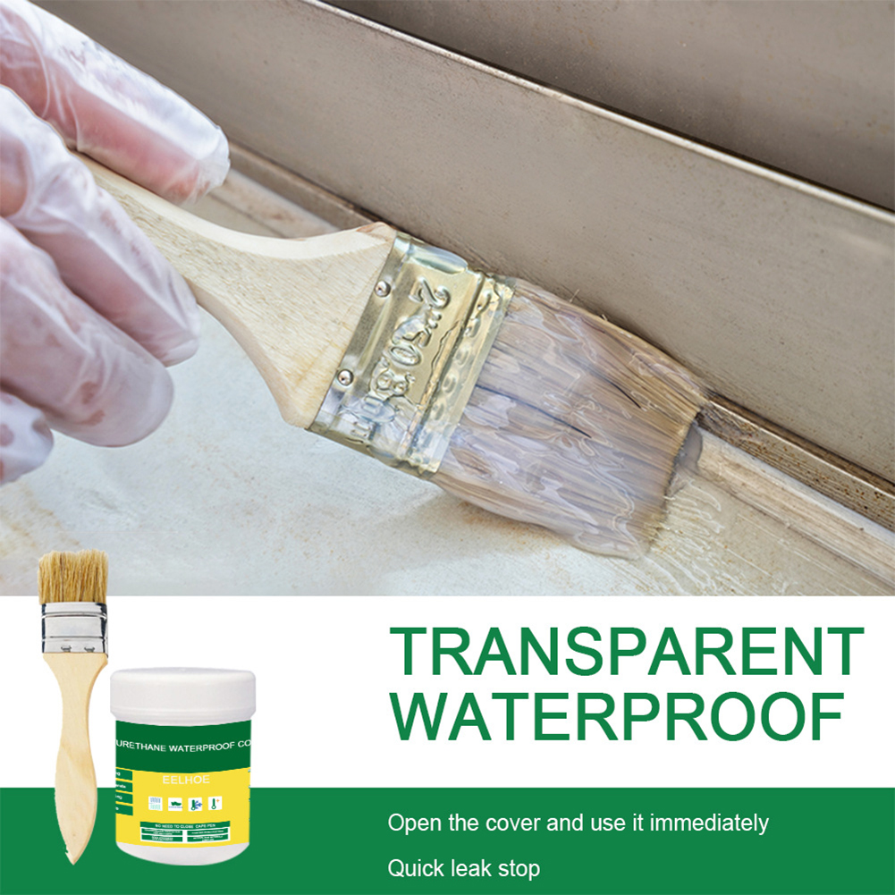 1-3Pcs Transparente Wasserdichte Mittel Mit Pinsel Beschichtung Dichtstoff Mittel 30/100/300g Polyurethan Kleber für Zuhause Für Dach Badezimmer