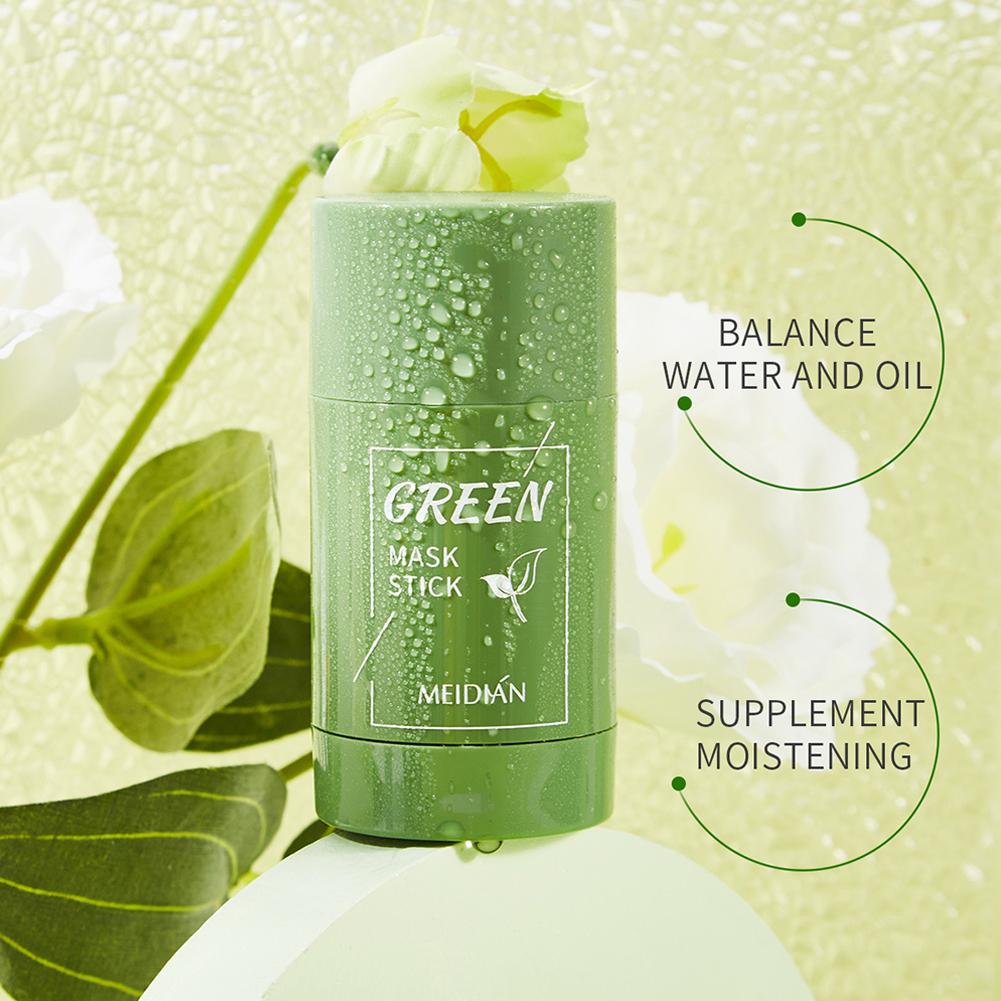 Face Clean Mask Green Tea Cleansing Stick Mask Shrink pores Deep Blackhead Remover facial Moisturizing Deep Cleansing Mask Film