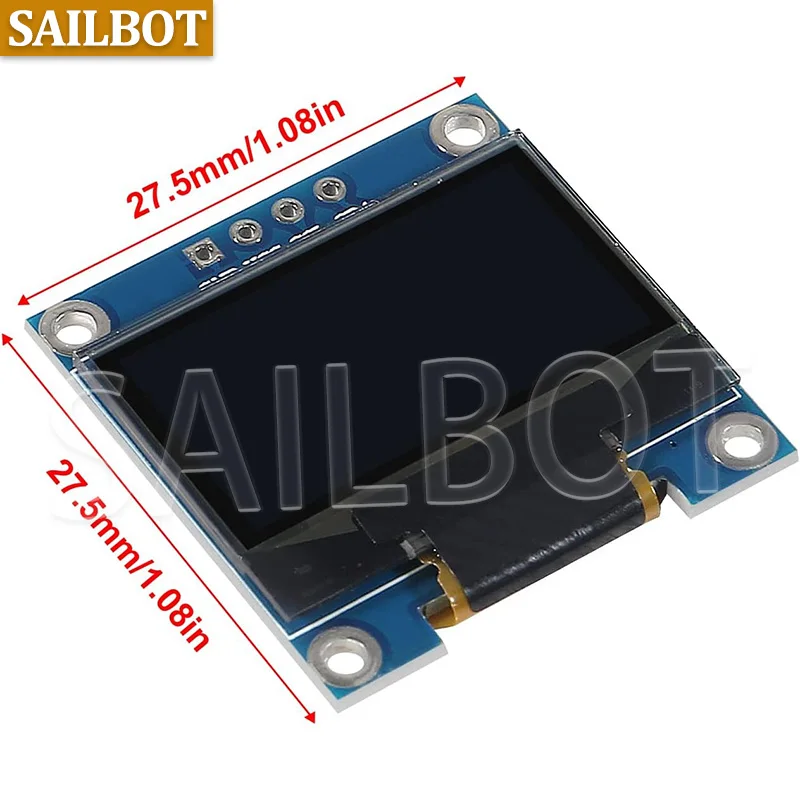 1-10PCS 0,96-calowy moduł wyświetlacza OLED I2C IIC SPI Serial 128X64 SSD1315 LCD 3.3-5V 4-pinowy biały/niebieski/żółty niebieski dla Arduino