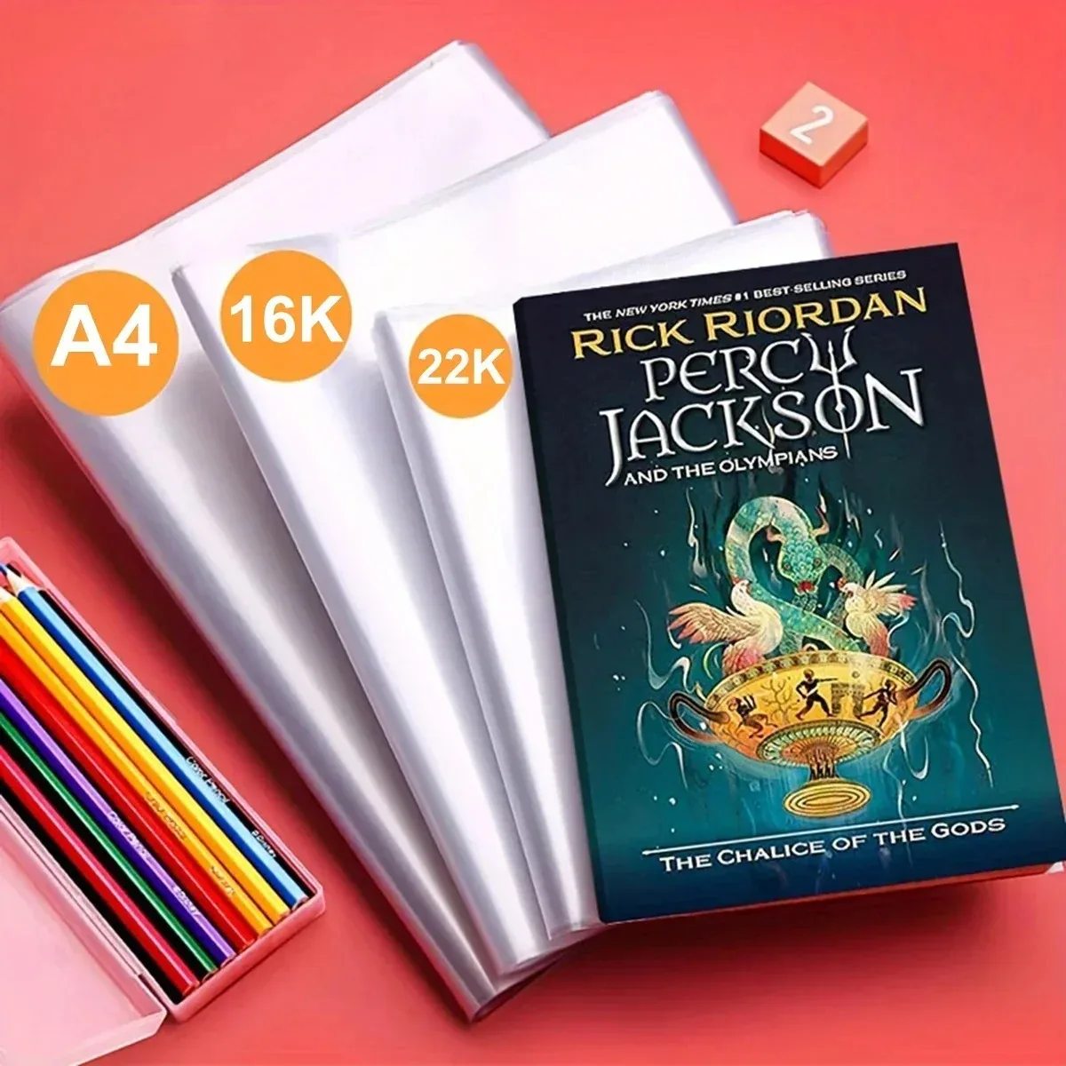 10PC-A4/16K Transparent Book Cover Protector High Transparency PP Material Adjustable and Reusable School Stationery for Student