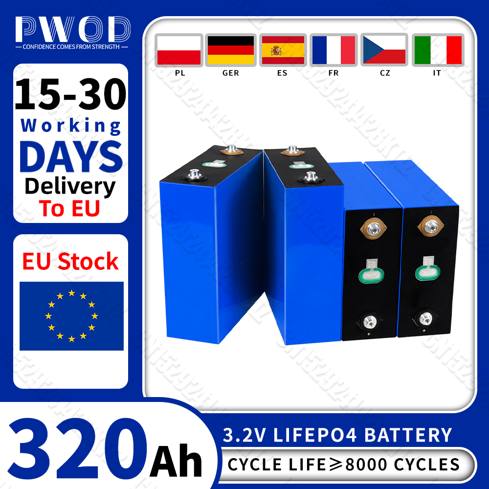 Akumulator Lifepo4 klasy A 3.2V 320AH Akumulator litowo-żelazowo-fosforanowy DIY 12V 24V 48V do łodzi kempingowych Wózek golfowy RV Wózek widłowy