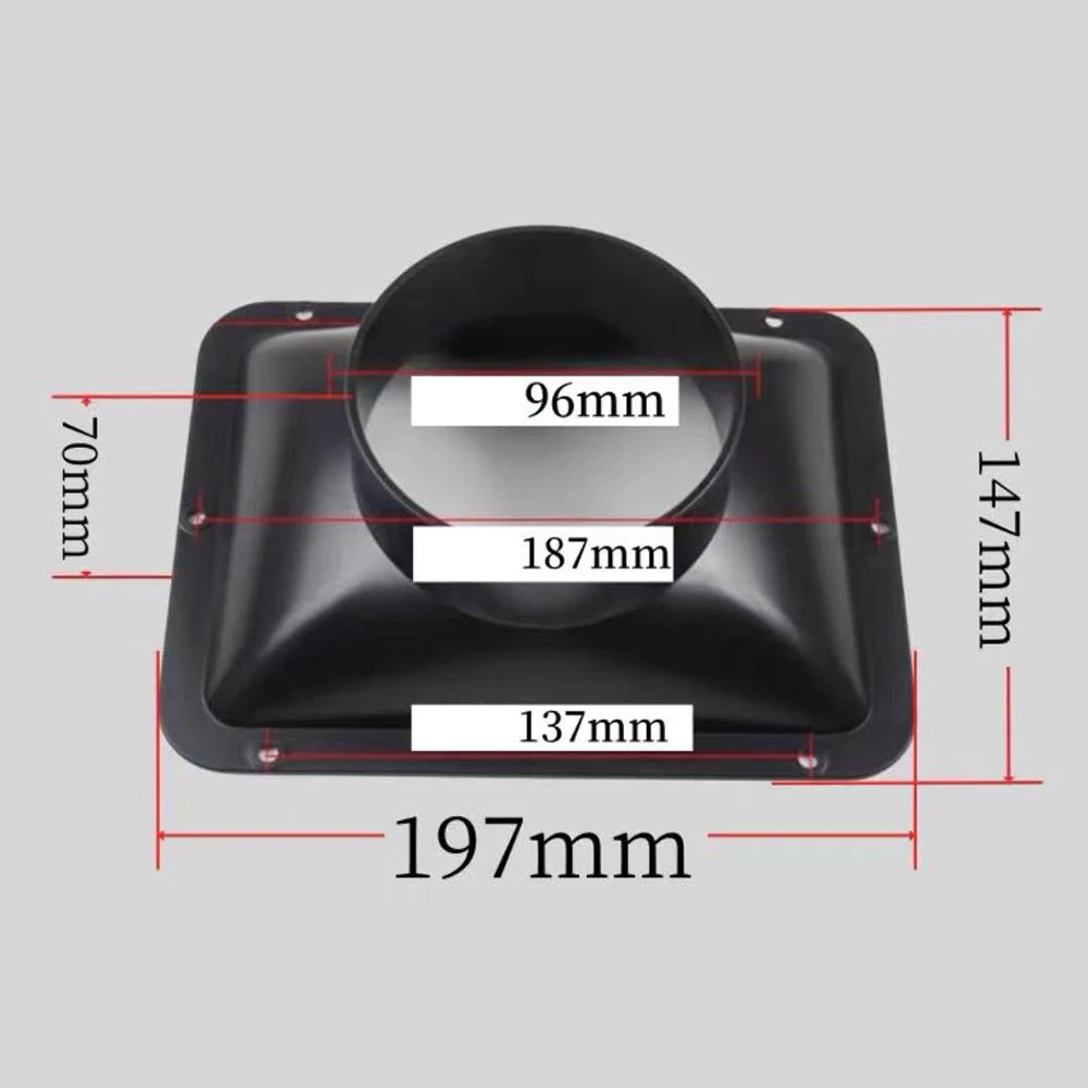 Adaptador de mangueira de ventilador de duto longo, flange de parede, conector de ventilação, capô de cozinha, flange de ventilador, ferramentas de ar