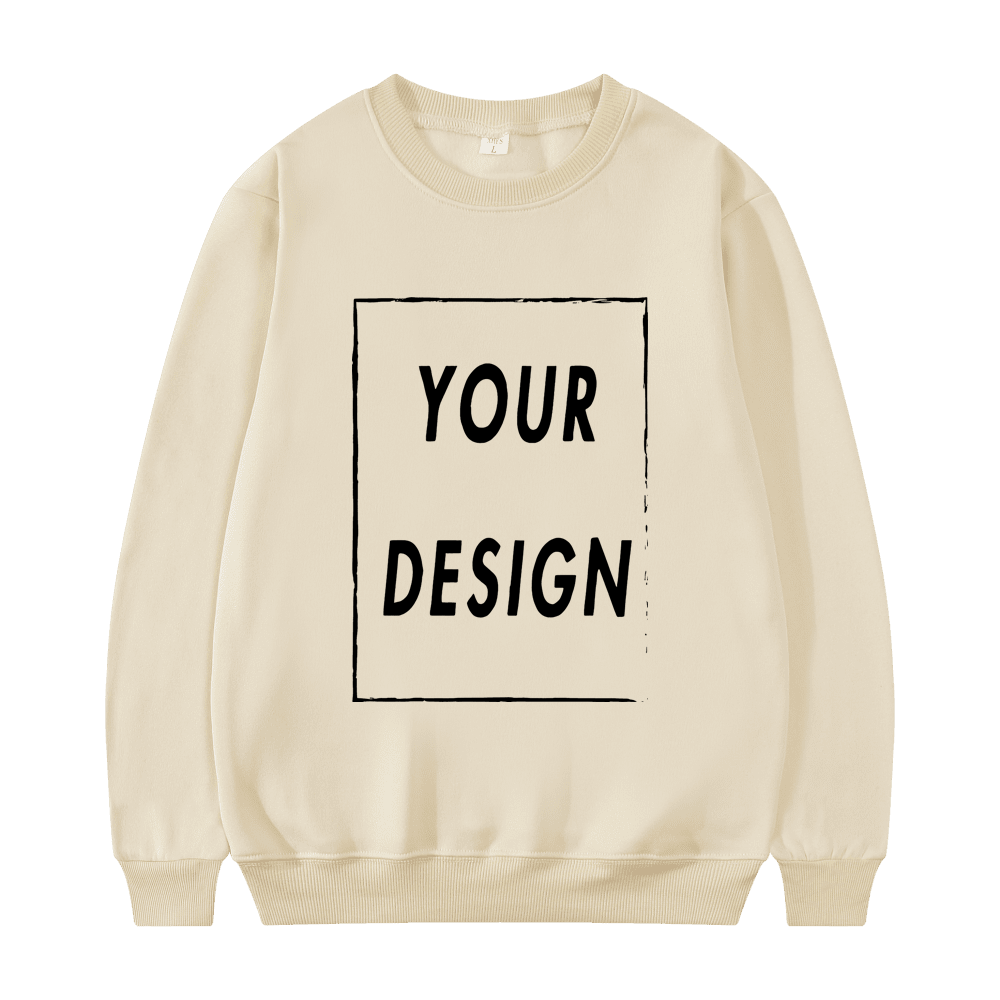 Sweat-shirt unisexe sans chapeau, personnalisé avec votre Logo, col rond, à la mode, décontracté, pour hommes et femmes, nouvelle collection 2025