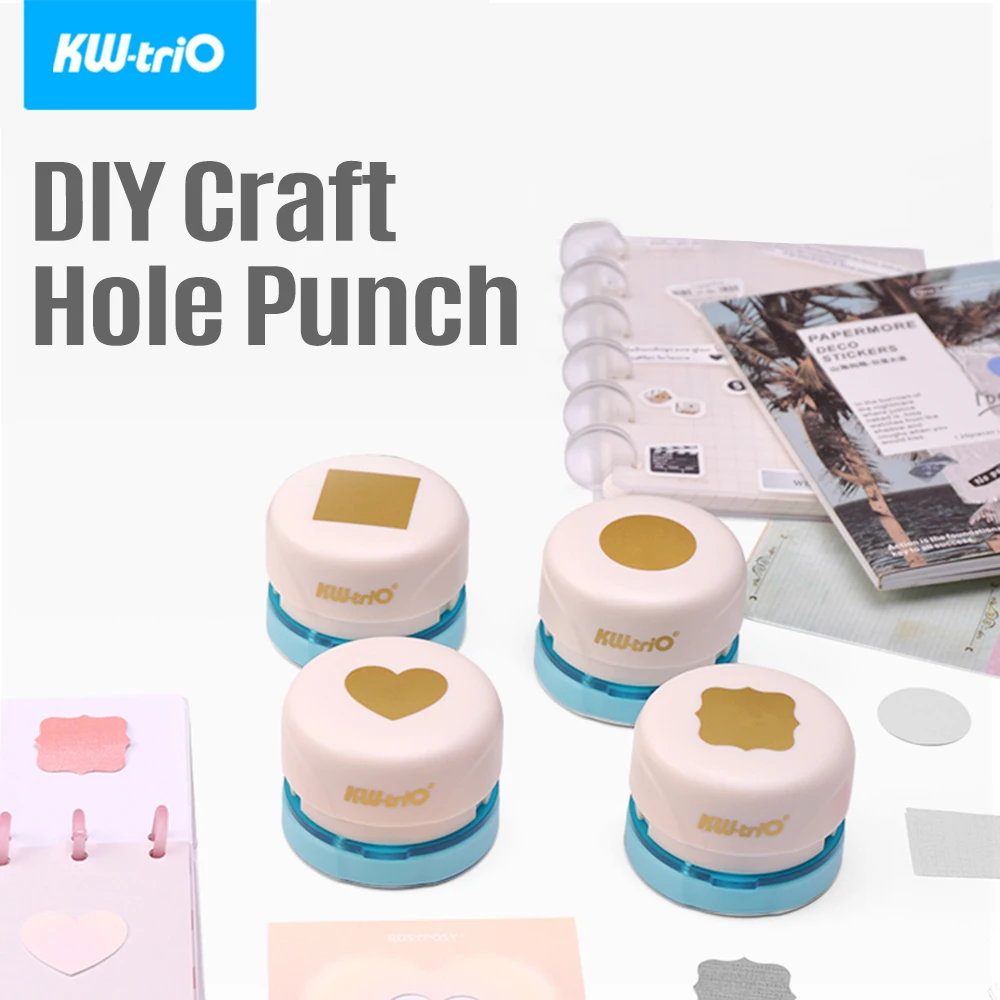 KW-triO Craft Hole Punch, Scrapbook artesanal, perfurador de papel, Scrapbooking, socos mágicos, projetos de artesanato, material de escritório