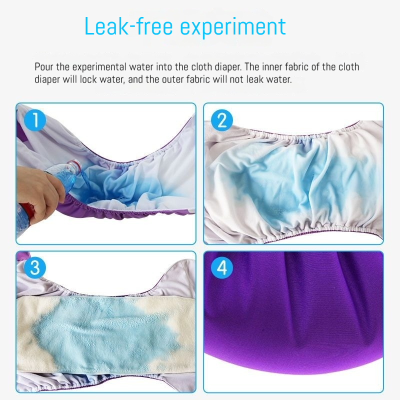 Adult Washable Cloth Diapers Diapers Elderly Waterproof Underwear Breathable Pockets Oversized Leak-proof Panties Adjustable