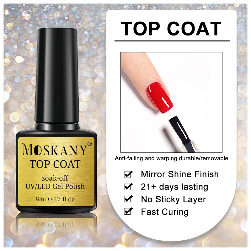อะคริลิค No-acid Primer เล็บชุดฐานและ Top Coat Soak Off เจลเล็บสําหรับเล็บ Art Design ชุดเครื่องมือ