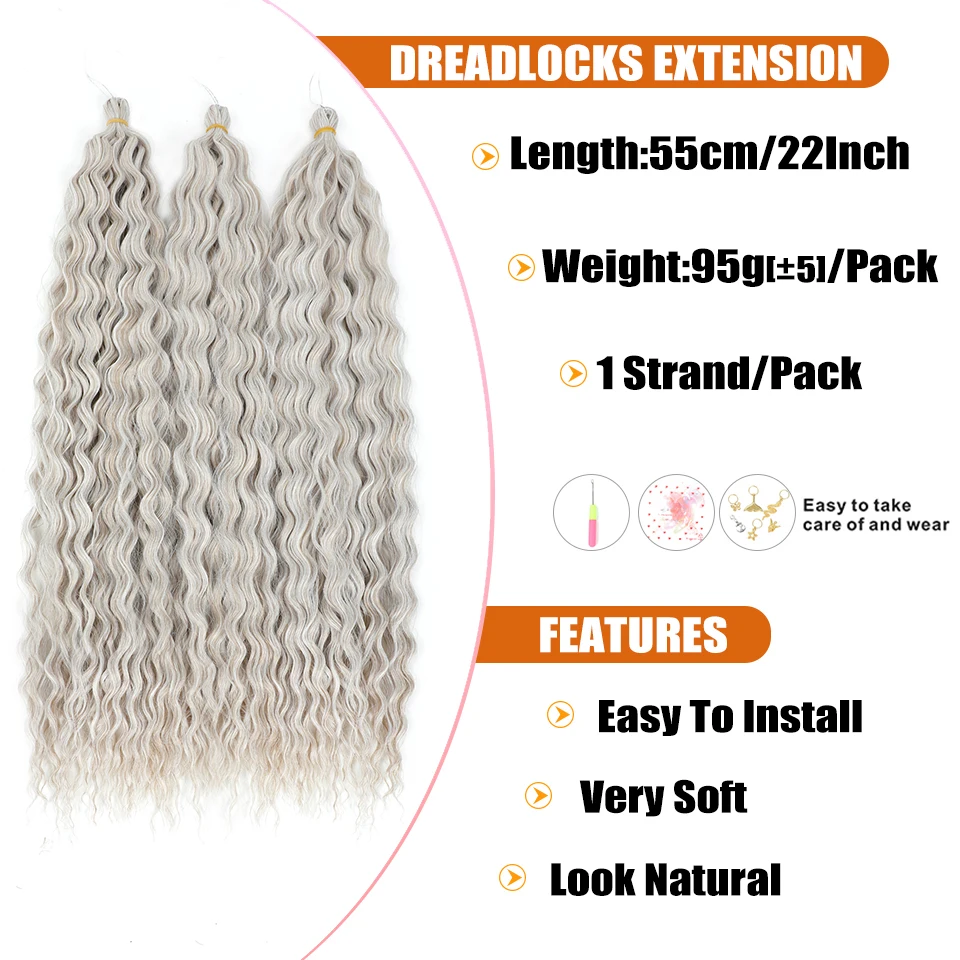 หยิกแอฟริกัน Ariel Water Wave Twist Crochet ผมสังเคราะห์ Braid Afro Curl Ombre สีบลอนด์สีชมพู Deep Wave Braiding Hair Extension