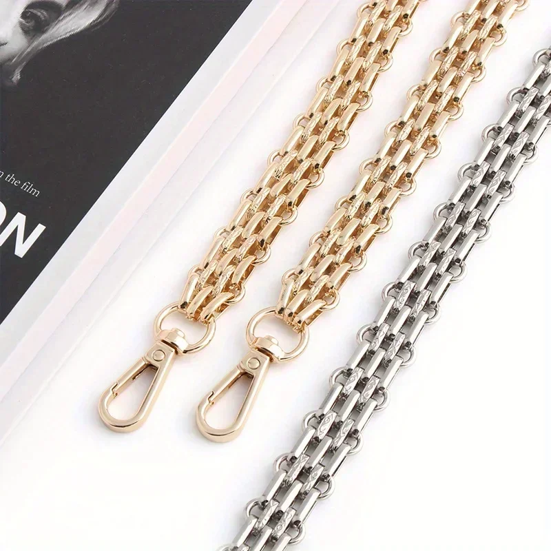 1PC Metal Chain Wallet Handle Shoulder Strap Replacement High-end Women's Bag Leather Goods Five-row Extended Crossbody Chain