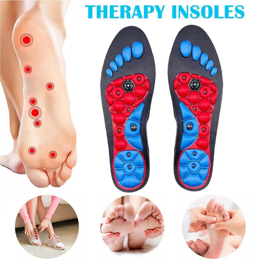 Plantillas de acupresión para pies, masaje magnético, terapia de pies, reflexología, alivio del dolor, inserciones de soporte para el Arco de la salud del zapato