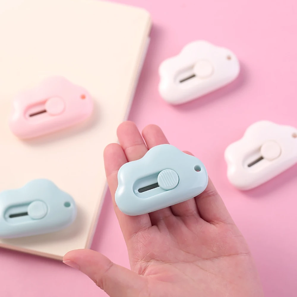 MINI Pocket Cloud Art Utility มีดกล่องมีดเครื่องตัดกระดาษหัตถกรรมห่อเติมใบมีดยูทิลิตี้มีดเครื่องตัดกระดาษเครื่องเขียน