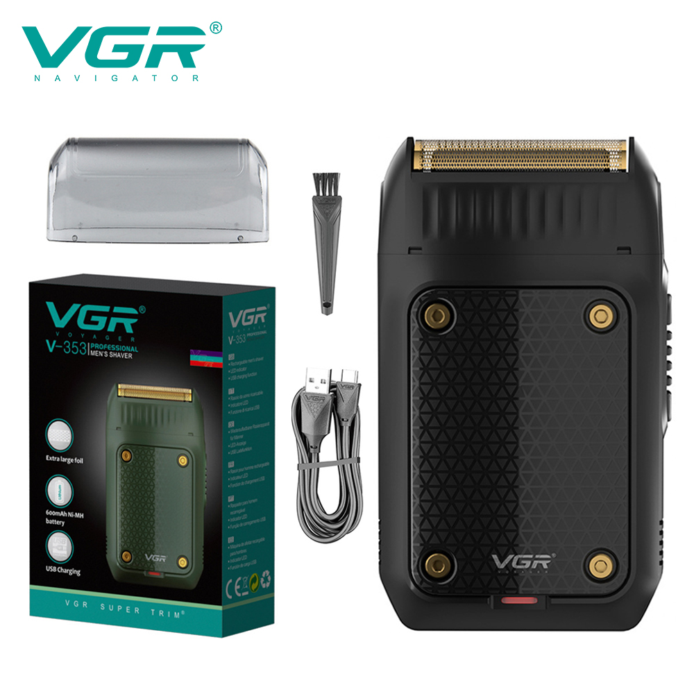 Vgr 353 Baard Scheerapparaat Professionele Haar Trimmer Elektrische Gezicht Scheermachine Heren Usb Opladen Veiligheid Scheerapparaat Voor Mannen