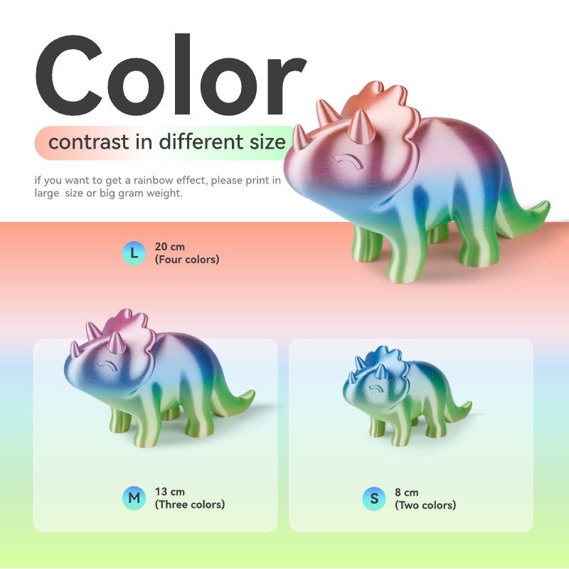 Conjure Нить Silk PLA Magic Matte PLA для 3D принтера 1,75 мм, двойная/Трехцветная нить из пластика 1 кг, высокое качество X 4 для FDM 3D-принтеров