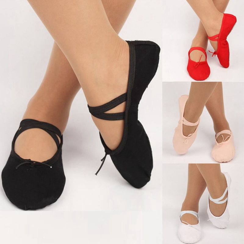 Mädchen Kinder Tanzschuhe Hausschuhe Hochwertige Ballerina Übungsschuh für Ballett 5-farbige Balletttänzerin Schwarz Größe 22-44