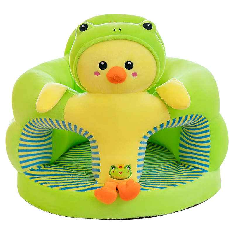 1pc bebê sofá suporte capa de assento da criança dos desenhos animados cadeira de pelúcia aprendendo a sentar confortável lavável sem berço enchimento