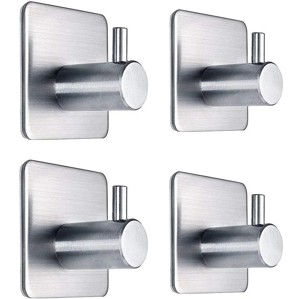 Self adhesive hook heavy-duty towel rack,  wall self-adhesive 304 stainless steel, no need for drilling, waterproof