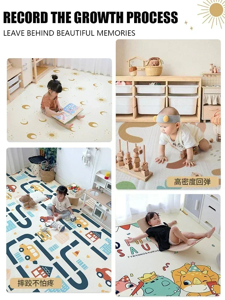 เด็กเล่นเสื่อหนาเด็กห้องนั่งเล่นบ้าน Crawling Mats พับปลอดสารพิษและไม่มีกลิ่น Splicing เด็ก Playmat