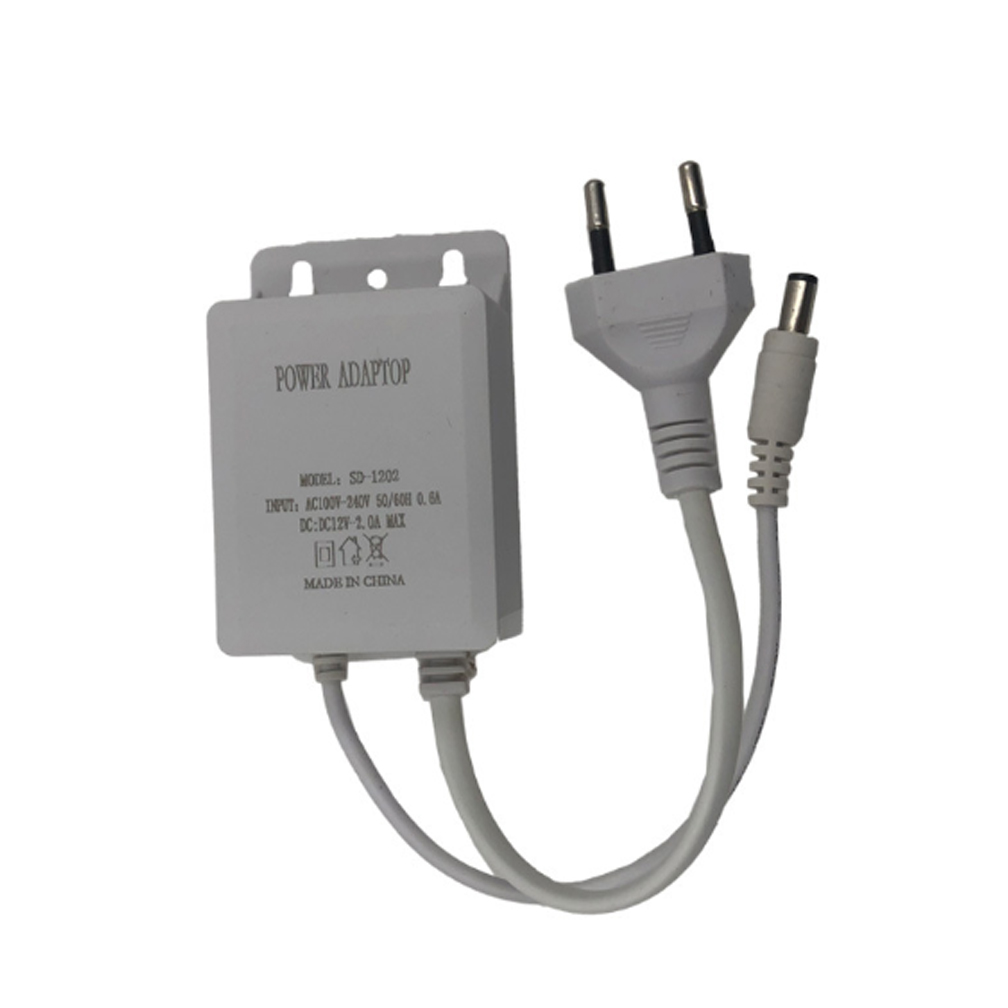 12V 2A CCTV Camera Power Adapter Outdoor Waterproof EU US Plug Adapter CCTV Ip Camera System Charger 110V 220V AC To DC DIY Use