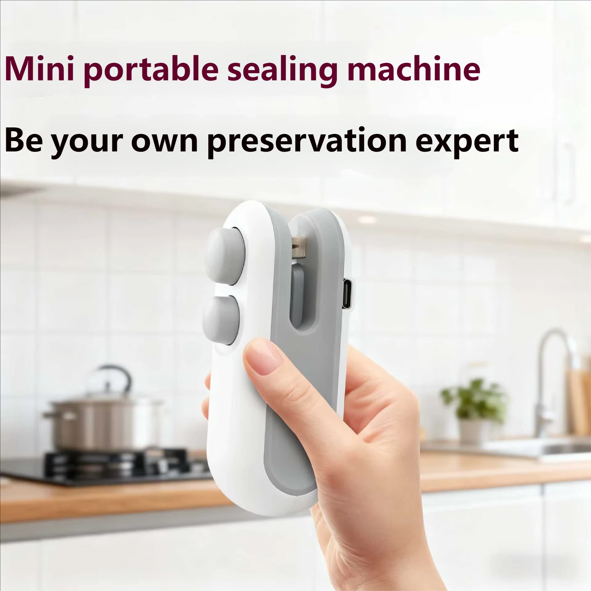 Mini Sealing Machine USB Rechargable Heat Sealer Storage Bag Plastic Package Food Sealer Clip Bag Handheld Food Heat Sealer