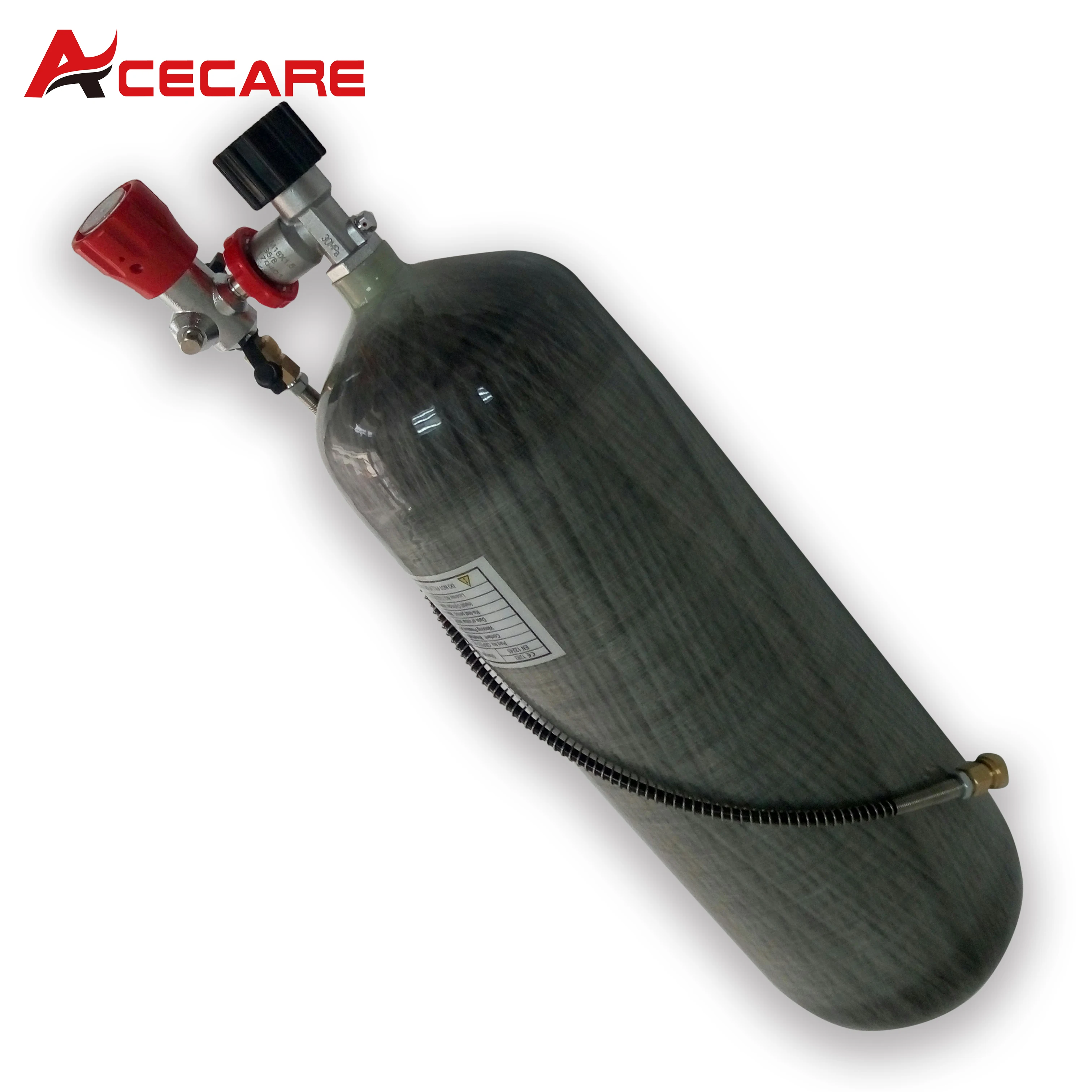 Cilindro in fibra di carbonio Acecare 9L CE 300Bar 4500psi con manometro Nomal e stazione di rifornimento per immersioni subacquee