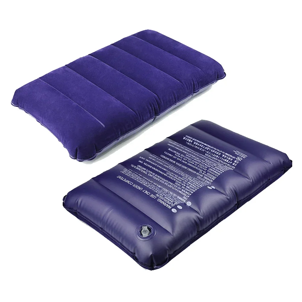47x30cm Air Cushion Pillows Outdoor Camping Sleep Cushion Folding Square lnflatable Pillows Travel Backrest Plane Head Rest Big