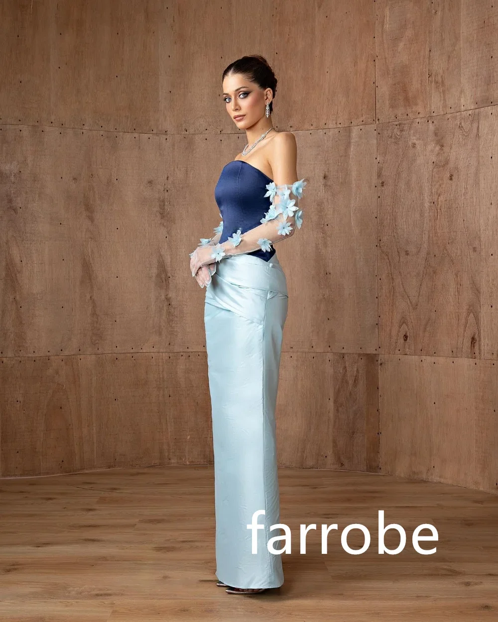 ที่กําหนดเองซับซ้อน JERSEY Pleat A-Line Strapless MIDI ชุด Bespoke โอกาสชุดคลาสสิกประณีตสไตล์โมเดิร์น Pastrol
