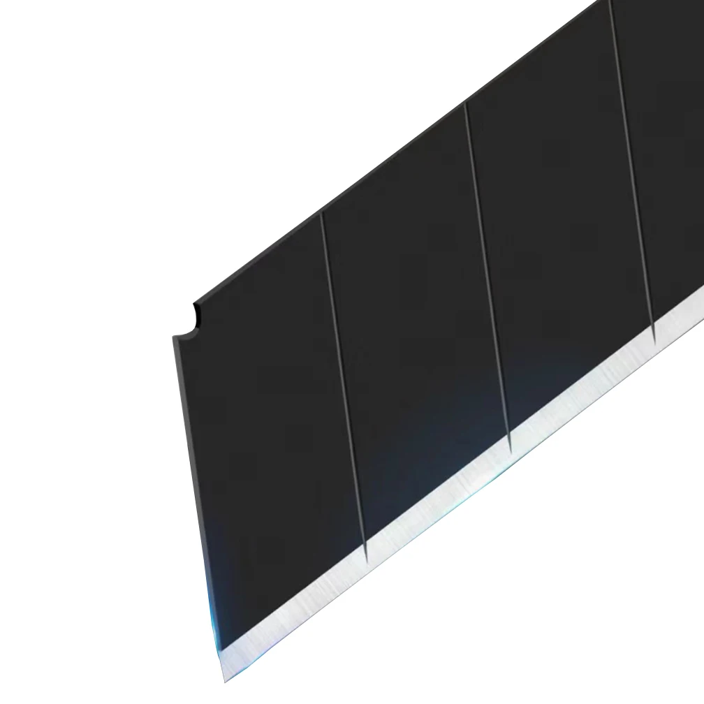 10 peças/1 caixa 25mm sk5 lâmina de aço inoxidável preto prata faca retrátil cortador snap-off facas utilitárias de bolso atacado