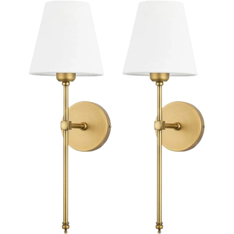 Hiện Đại Mỹ Đèn Led Dán Tường Cho Trang Trí Gương Phòng Tắm Đèn Phòng Ngủ Hành Lang Cầu Thang Vải Chụp Đèn Treo Tường Sconce Trang Trí Phòng
