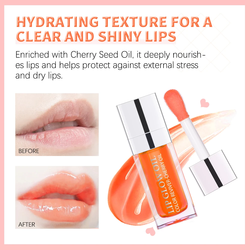 6ml 크리스탈 젤리 모이스춰 라이징 립 오일 플럼 핑 안전 립 글로스 메이크업 섹시 플럼프 하이 드레이팅 립 글로우 오일 틴티드 립 플럼 퍼