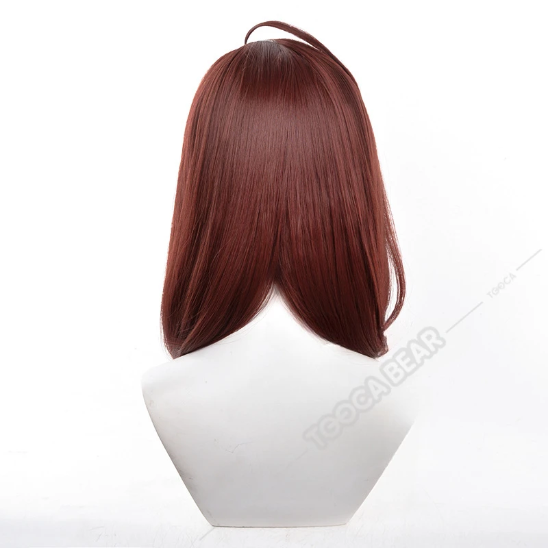 Momo Ayase Parrucca Cosplay Anime Dandadan Marrone Capelli corti Fibra resistente al calore Capelli + Berretto per parrucca Festa di Halloween Ragazze Donne