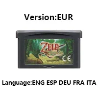 GBA Game Zeld Series Console Cartridge,Minish Cap Card,Four Awakening DX Swords,Double Pack for GBA/NDS,32-bit