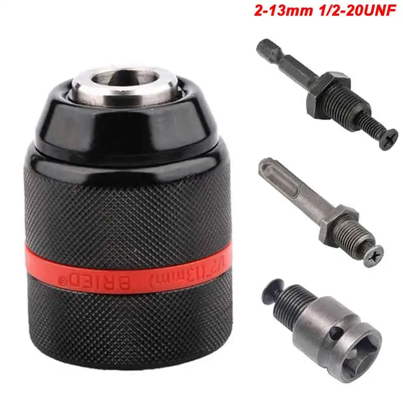 2-13 mm snelspanboorhouder met schroefdraad, zeskantschacht/SDS/vierkante snelgreepadapter, boorkop voor boren schroevendraaier kraan en stopcontacten