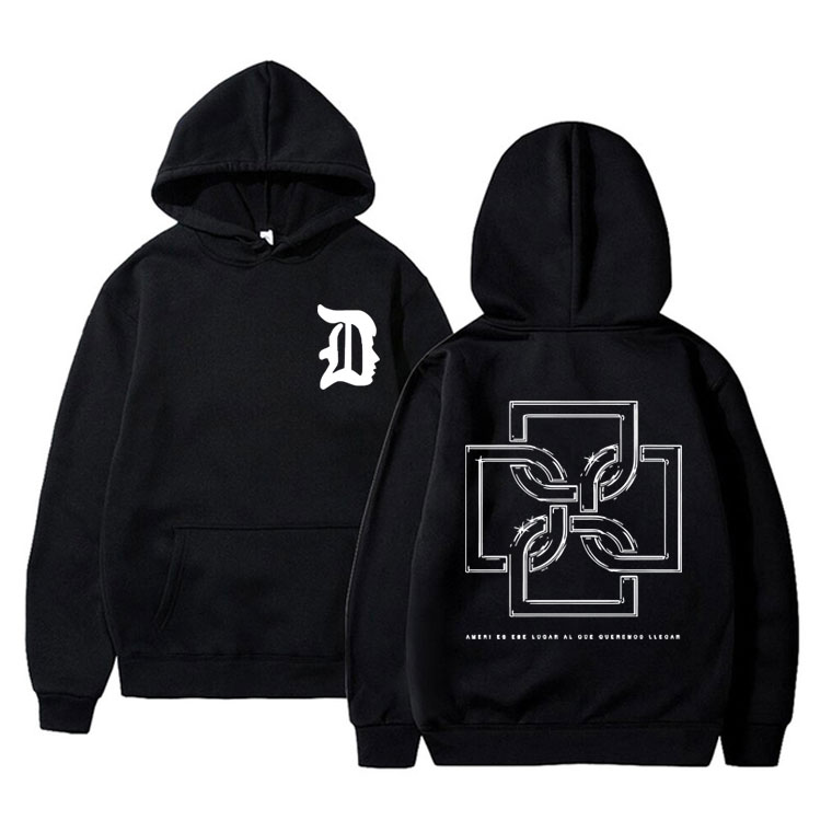 Rapper Duki Merch 까마귀 남여 캐주얼 양털 코튼 풀오버 남성 트렌드 후드 남성 여성 패션 힙합 Oversize Street