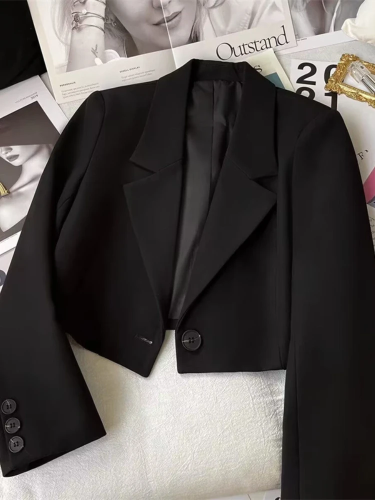 เสื้อเบลเซอร์ผู้หญิง2024ใหม่ฤดูใบไม้ผลิฤดูใบไม้ร่วงแจ็คเก็ตสตรีสำนักงานผู้หญิงเสื้อผ้าผู้หญิงชิคเสื้อผ้าวัยรุ่นหรูหรา