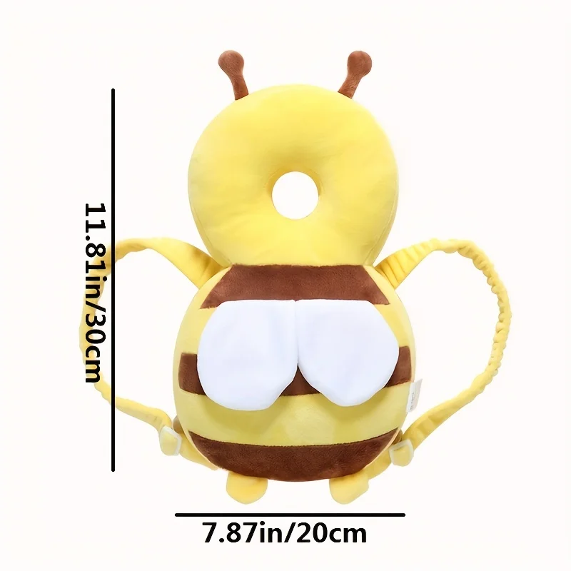 Travesseiro de proteção para cabeça de bebê Little Bee – Chapéu anti-queda respirável adequado para proteção de cabeça de crianças pequenas