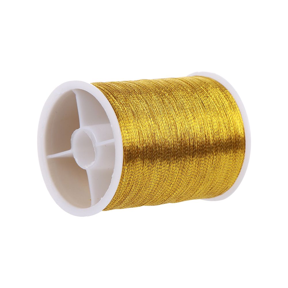 Прочные Полиэстеровые нити для вышивания крестом, золотистые/серебристые, 100 м