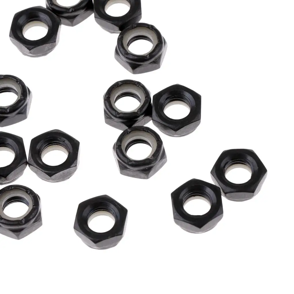 40pcs Metal Axle Nuts for Skateboard Longboard Trucks Bridge Mounting Nuts,