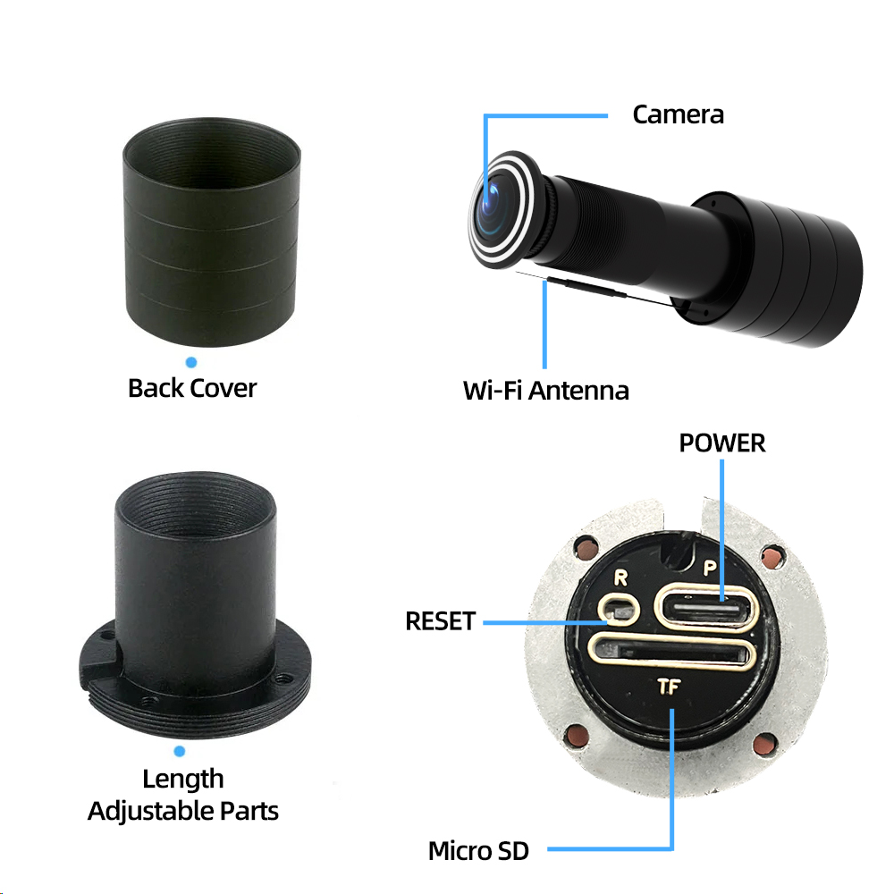 2MP 1080P HD WiFi Door Viewer Camera Video-Eye Peephole with Motion Detection & Two-Way Audio, Tuya Smart Life For Home Security