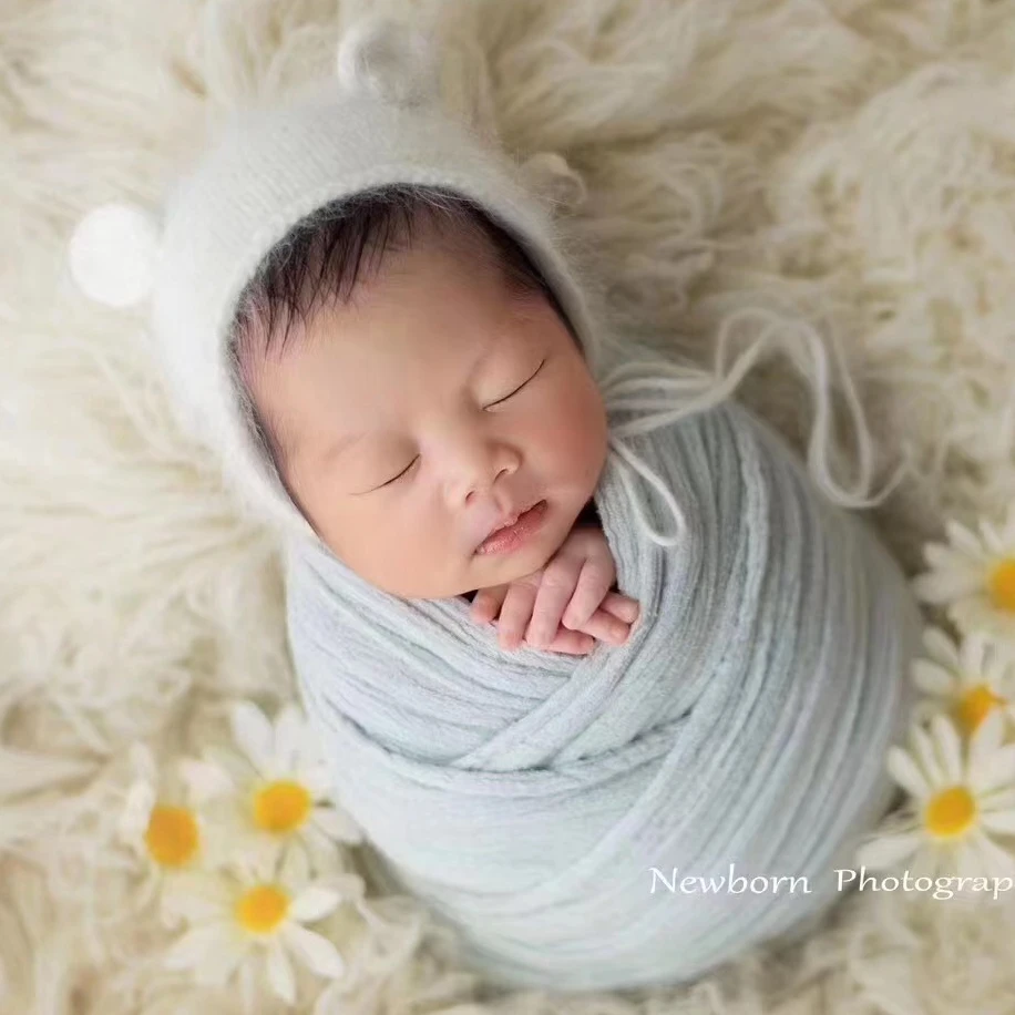 Algodon manta bebe recien nacido fotografía de recién nacido elasticidad manta para bebé Cheeseloth gasas bebe algodon newborn photograpghy props envolvente para bebé atrezzo fotografia bebe Envoltura de pañuelos para