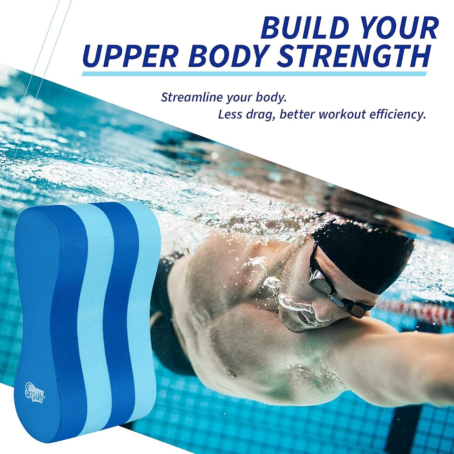 Figure-Eight Shaped Pull Buoy EVA 5-Layer Leg Float Aids Swimmer Legs Float for Swimming Pool Training Adults and Beginners